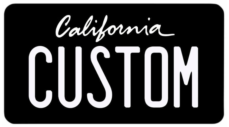 California Plate Cover (CUSTOM TEXT)