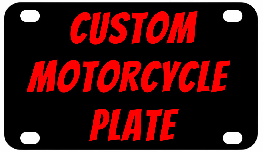 Custom Motorcycle Plate Cover